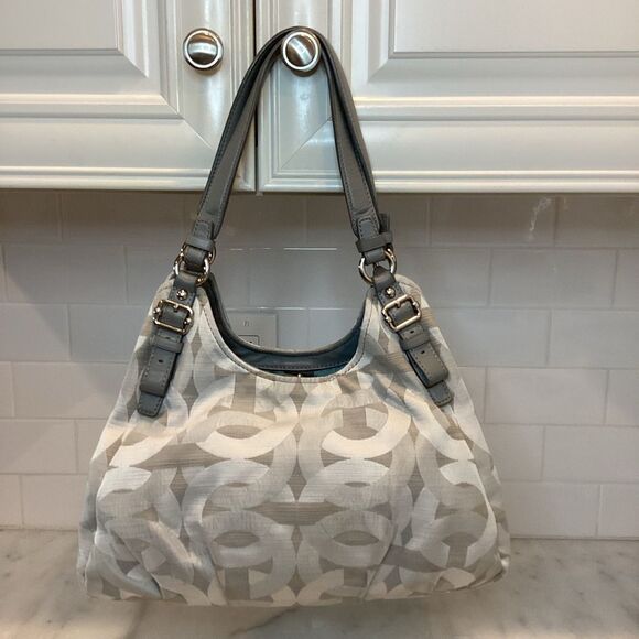 Coach Maggie Madison Shantung Chainlink Hobo Shoulder Bag - HTF - Picture 4 of 16